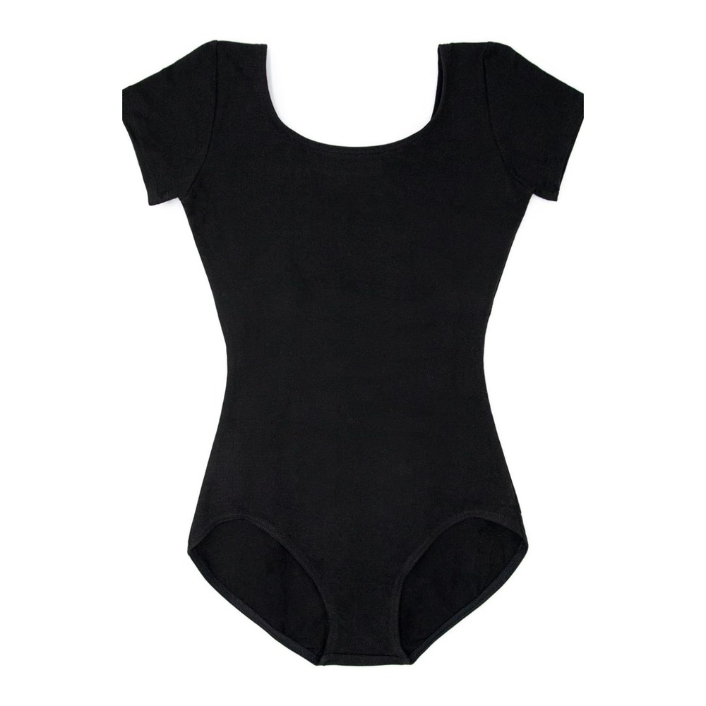 Capezio Kids Black Short Sleeve Leotard TB132C Size L New With Tags